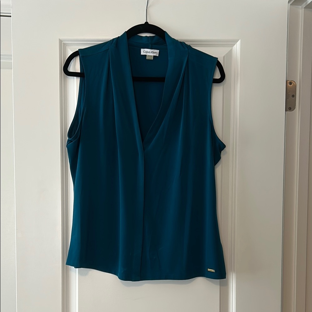 Calvin Klein Teal Sleeveless Women's Top
